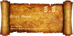 Biel Buda névjegykártya